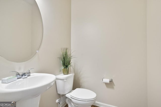 203 Creek View Ln, Acworth, GA 30102 - half bath featuring baseboards and a sink