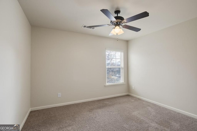 203 Creek View Ln, Acworth, GA 30102 - carpeted empty room featuring baseboards and ceiling fan