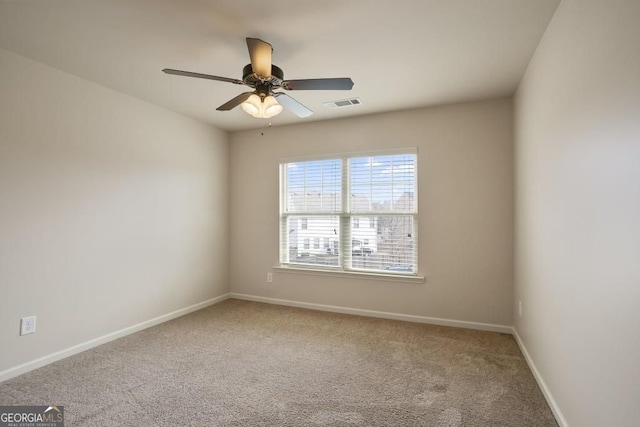 203 Creek View Ln, Acworth, GA 30102 - spare room with carpet and a ceiling fan