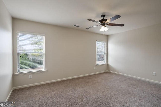 203 Creek View Ln, Acworth, GA 30102 - spare room with plenty of natural light, a ceiling fan, and carpet