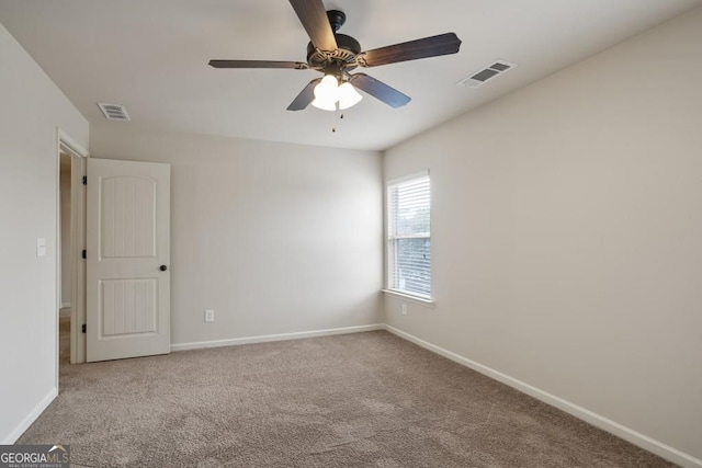 203 Creek View Ln, Acworth, GA 30102 - carpeted empty room featuring baseboards and ceiling fan
