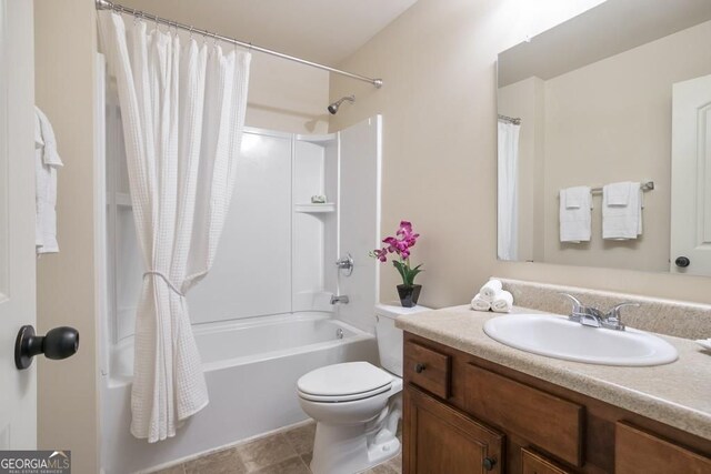 203 Creek View Ln, Acworth, GA 30102 - bathroom with vanity and shower / bath combo