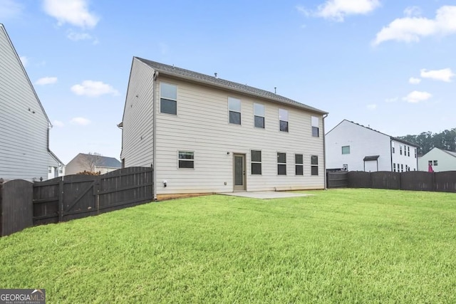 203 Creek View Ln, Acworth, GA 30102 - back of property with a gate, a patio area, and a fenced backyard