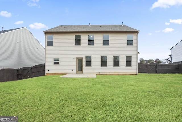 203 Creek View Ln, Acworth, GA 30102 - back of house with a gate, a patio, and a fenced backyard
