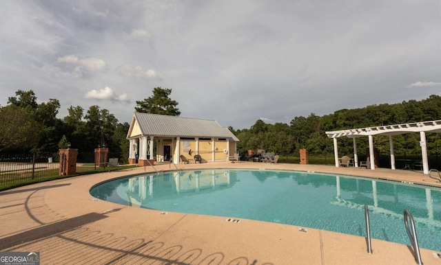 175 Orchard Ln, Covington, GA 30014 - community pool with a pergola and a patio