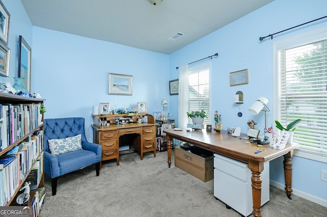 4557 Brayden Dr, Gainesville, GA 30504 - office area featuring light colored carpet and healthy amount of natural light