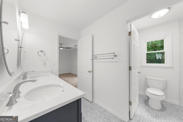 10865 Misty Moon Ct, Alpharetta, GA 30022 - full bathroom featuring double vanity, toilet, and tile patterned floors