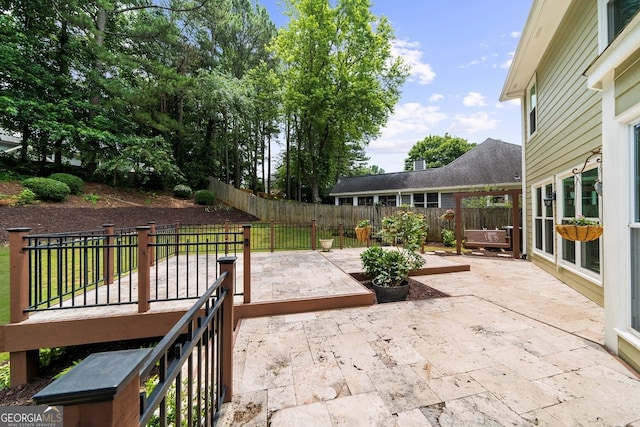 10865 Misty Moon Ct, Alpharetta, GA 30022 - fenced backyard with a patio area