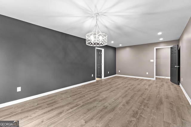 810 Callaway Church Rd, Lagrange, GA 30241 - empty room with light wood-style flooring and recessed lighting