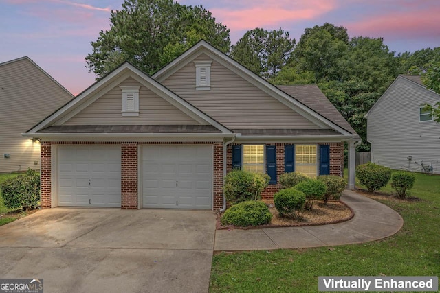 11581 Kades Trl, Hampton, GA 30228 - traditional home with brick siding, an attached garage, and concrete driveway