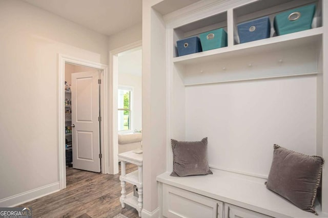 7345 Vale Ct, Cumming, GA 30028 - mudroom featuring wood finished floors and baseboards