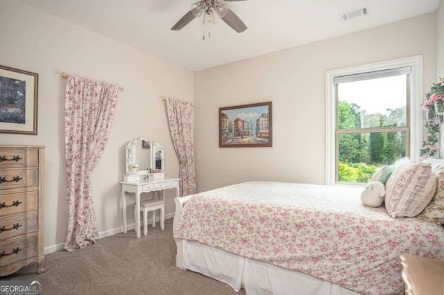 7345 Vale Ct, Cumming, GA 30028 - bedroom with carpet floors, baseboards, and a ceiling fan