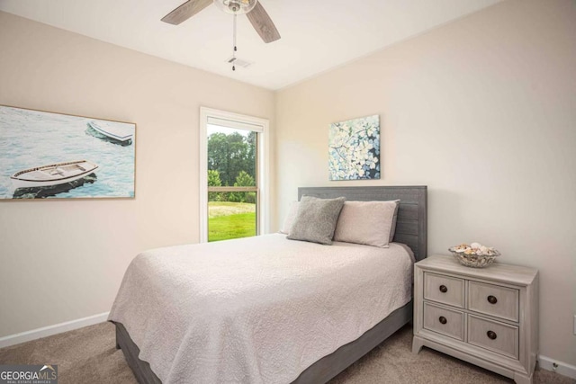 7345 Vale Ct, Cumming, GA 30028 - bedroom with carpet floors, baseboards, and a ceiling fan