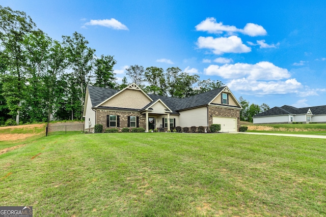 281 Bennett Dr, Mansfield, GA 30055 - craftsman-style house featuring brick siding, a shingled roof, and driveway