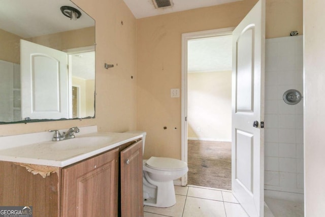 4715 Wildginger Run, Lithonia, GA 30038 - bathroom with vanity, tile patterned floors, and toilet