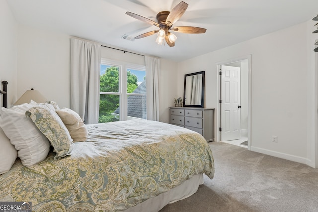 712 Brookshade Pkwy, Alpharetta, GA 30004 - carpeted bedroom with baseboards and a ceiling fan