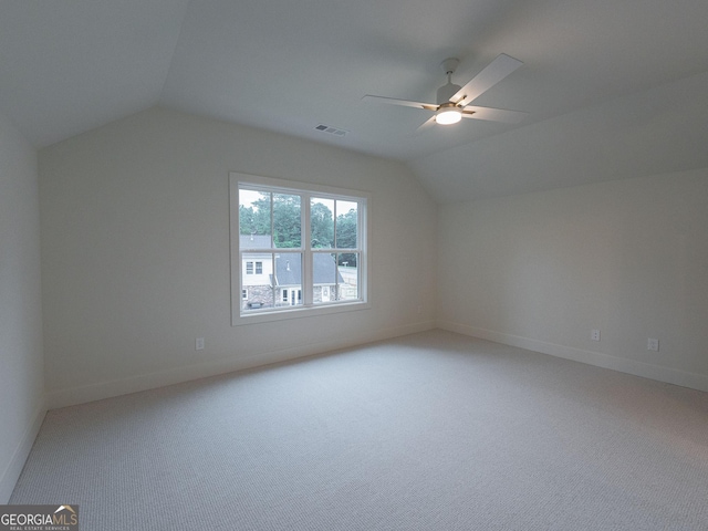 4955 Chamblee Dunwoody Rd, Dunwoody, GA 30338 - bonus room with vaulted ceiling, a ceiling fan, and light carpet