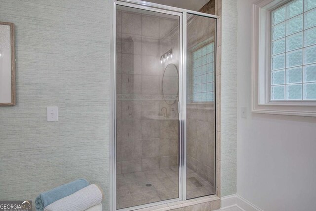 1488 Pleasant Hill Rd NE, Ranger, GA 30734 - full bathroom featuring a shower stall, baseboards, and toilet