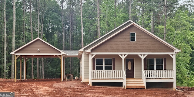 55 Etheridge Rd, Temple, GA 30179 - view of front facade featuring a porch and a view of trees