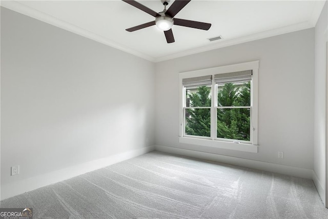 2602 Drew Valley Rd NE, Brookhaven, GA 30319 - unfurnished room with carpet, ceiling fan, and crown molding