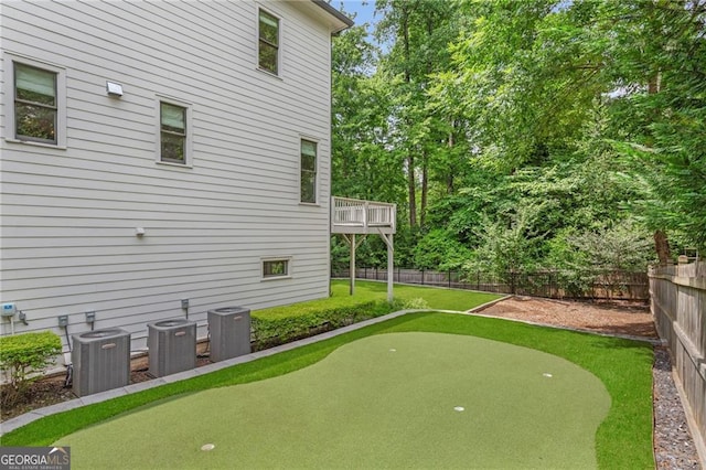 2602 Drew Valley Rd NE, Brookhaven, GA 30319 - fenced backyard with a putting area