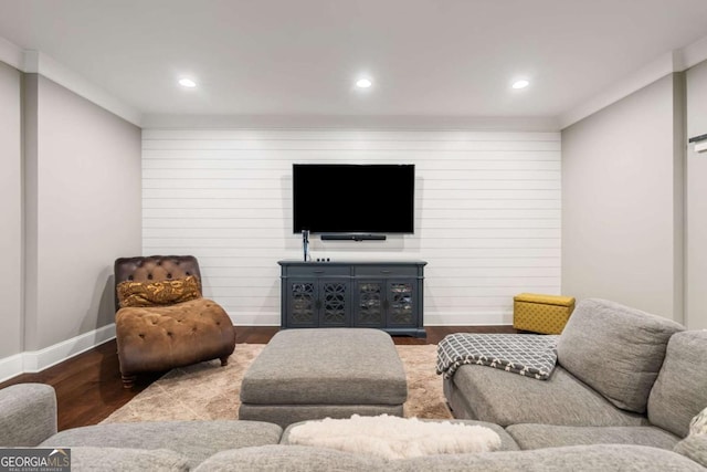 2377 Kesgrove Way, Buford, GA 30518 - living room with wood finished floors and recessed lighting