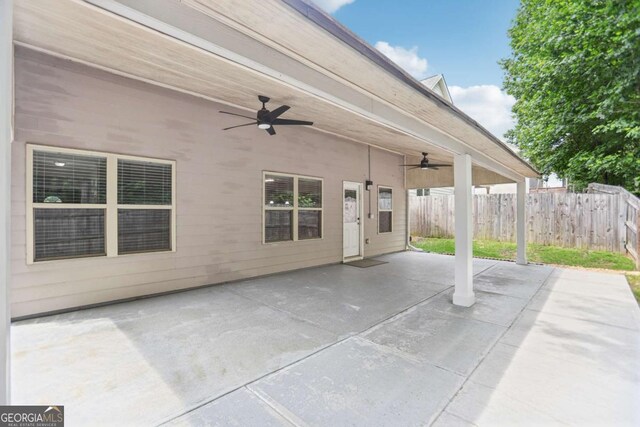 4546 Water Mill Dr, Buford, GA 30519 - view of patio / terrace with ceiling fan