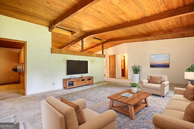 749 Dogwood Dr, Lawrenceville, GA 30046 - living area with wooden ceiling and carpet flooring