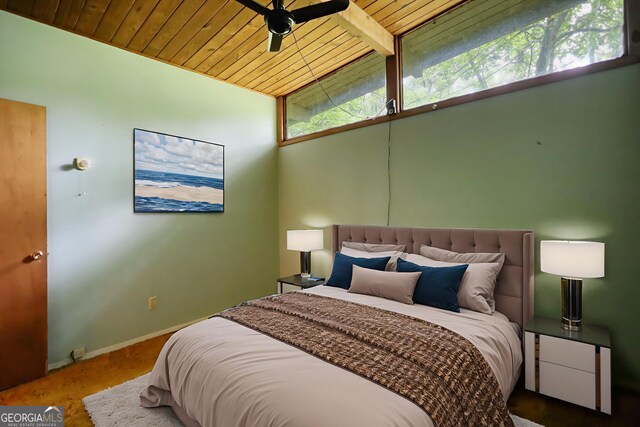 749 Dogwood Dr, Lawrenceville, GA 30046 - carpeted bedroom featuring wood ceiling and baseboards
