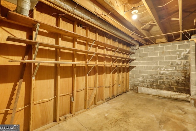 749 Dogwood Dr, Lawrenceville, GA 30046 - basement featuring concrete block wall