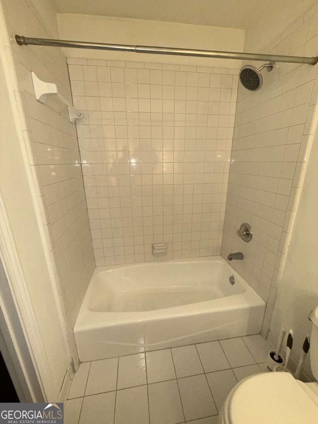 320 Martin Luther King Jr Dr SE Unit 5, Atlanta, GA 30312 - bathroom with tile patterned floors, toilet, and shower / tub combination