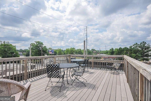 320 Martin Luther King Jr Dr SE Unit 5, Atlanta, GA 30312 - wooden terrace with outdoor dining area