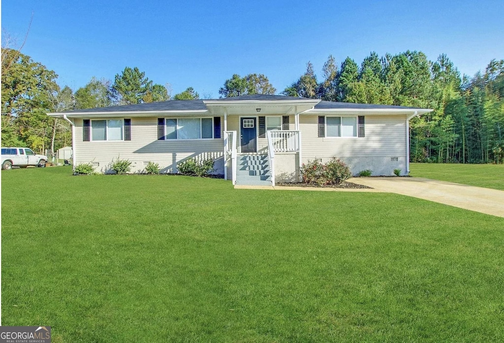 64 Gregory Ct, Dallas, GA 30157 - ranch-style home featuring a front lawn