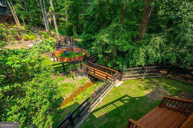 1885 N Creek Cir, Alpharetta, GA 30009 - view of yard featuring a vegetable garden