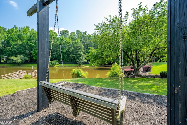 1885 N Creek Cir, Alpharetta, GA 30009 - view of green lawn featuring a water view