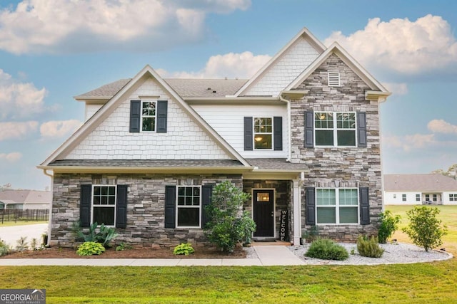 1279 Day Dr, Bogart, GA 30622 - craftsman-style house with stone siding and a front yard