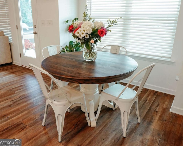 1279 Day Dr, Bogart, GA 30622 - dining space featuring wood finished floors, plenty of natural light, and baseboards