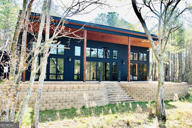 168 State Line Rd, Cloudland, GA 30731 - rear view of property with stairs