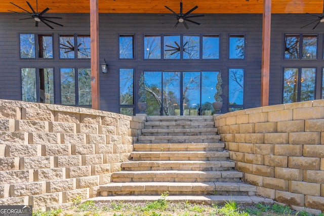 168 State Line Rd, Cloudland, GA 30731 - doorway to property with ceiling fan