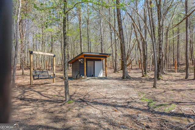 168 State Line Rd, Cloudland, GA 30731 - view of shed with a forest view