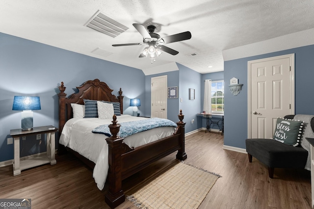 8958 Bill Savage Rd, Lula, GA 30554 - bedroom with baseboards, wood finished floors, and ceiling fan