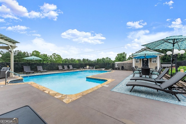 8958 Bill Savage Rd, Lula, GA 30554 - view of swimming pool featuring a patio area
