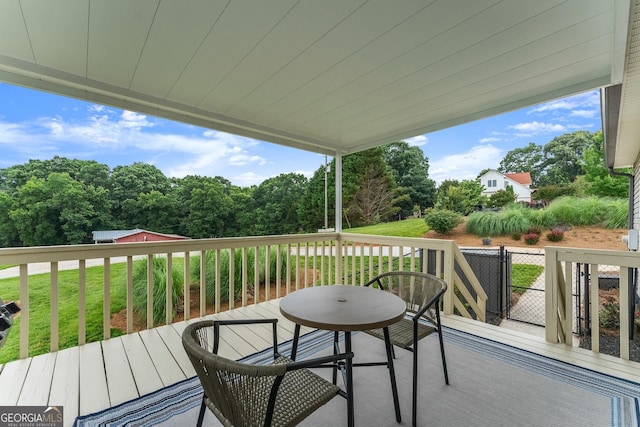 8958 Bill Savage Rd, Lula, GA 30554 - deck featuring a yard