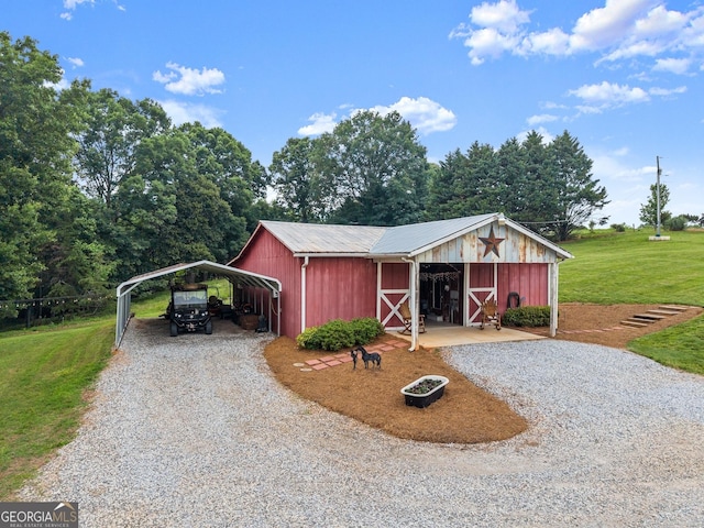 8958 Bill Savage Rd, Lula, GA 30554 - view of outbuilding featuring driveway and a detached carport