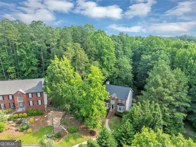 1625 Clark Lake Dr NW, Acworth, GA 30102 - view from above of property with a heavily wooded area