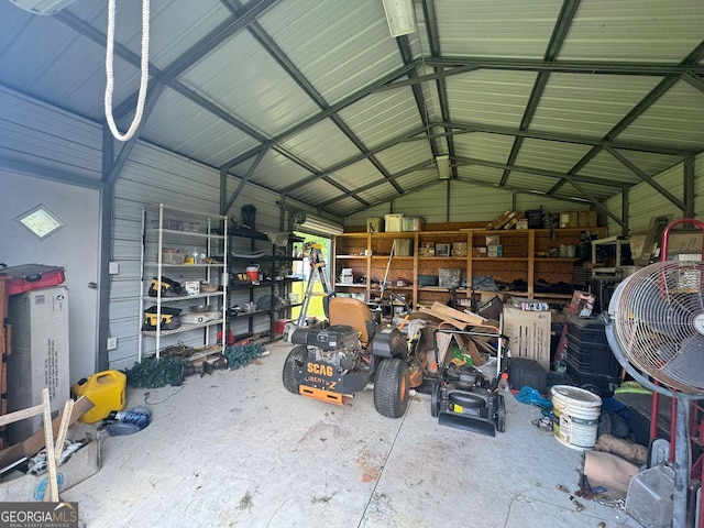 114 Van Dr, Kathleen, GA 31047 - garage with metal wall