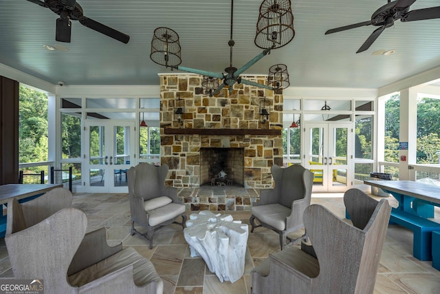 8218 Lallarook Dr, Columbus, GA 31909 - sunroom with french doors