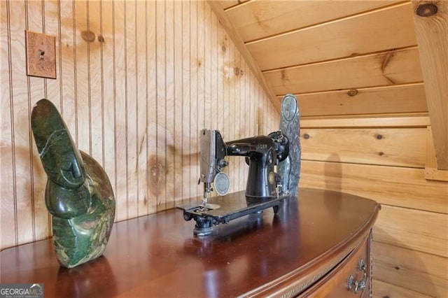 281 Wildwood Ct, Dawsonville, GA 30534 - detailed view of wood walls