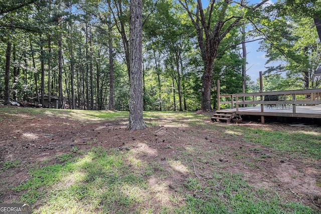 1281 Lawrence Rd, Molena, GA 30258 - view of yard with a deck