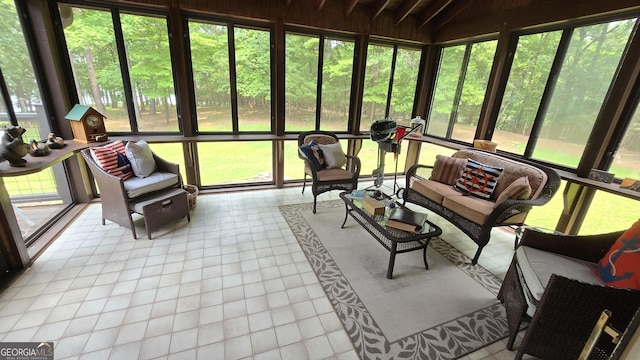 396 Greenleaf Dr, Lavonia, GA 30553 - sunroom / solarium with vaulted ceiling and an outdoor hangout area